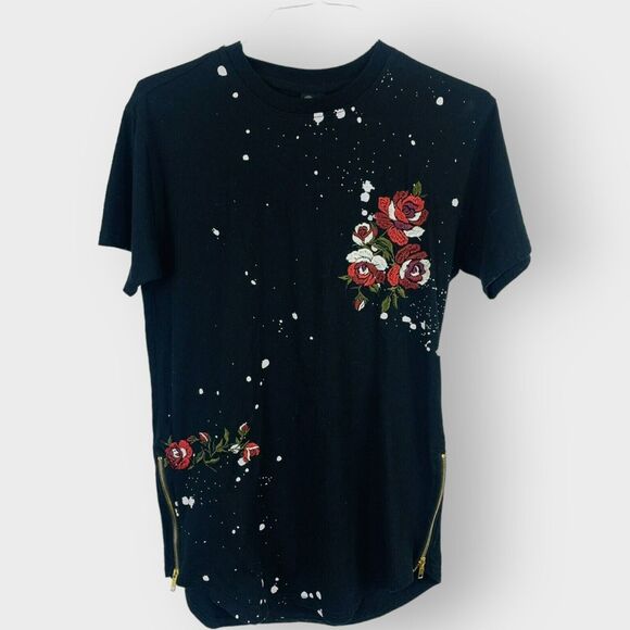 Bleeker and Mercer Shirt "Paid in Full" Embroidered Black Streetwear Size Small - Picture 1 of 7